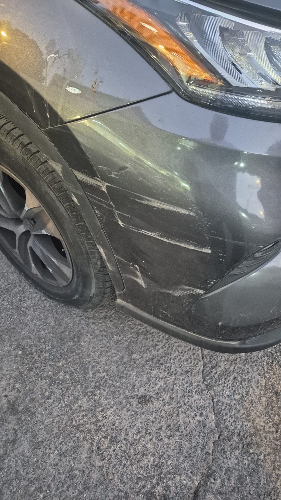 תיקון פגיעה קדמית — פחחות וצבע — לפני